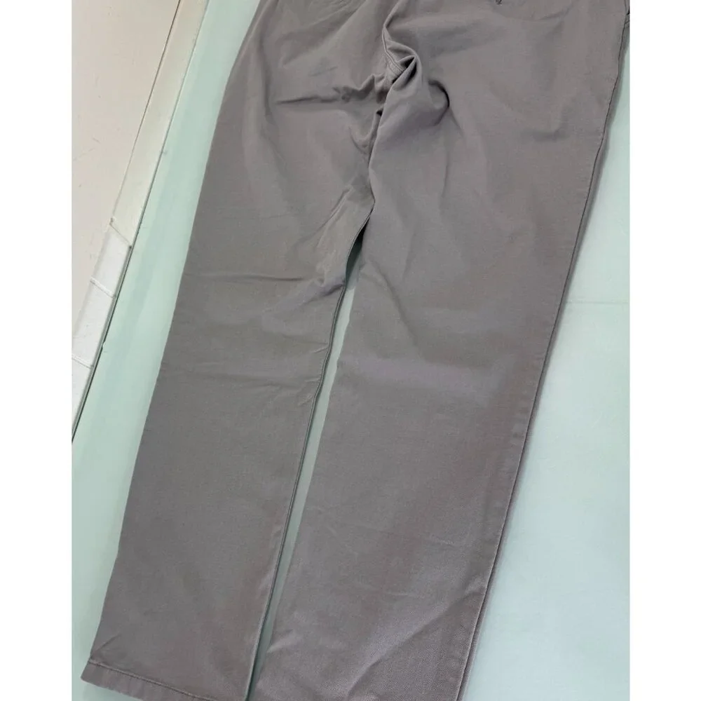Mugsy Damens Pants Mens 34X32 Chino Stretch Comfort Gray Casual Golf - Picture 3 of 12